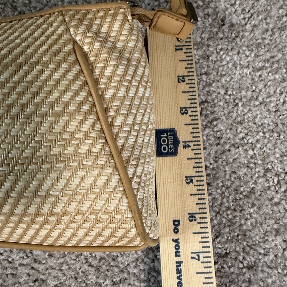 Vintage Y2K 90s Liz Claiborne Woven straw raffia Shoulder Bag – 6.5” x 11.5” – - Picture 10 of 10
